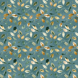 Golden Hour Collection-Sun-Kissed Leaves-Teal-100% Cotton-55240303-01