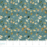 Golden Hour Collection-Sun-Kissed Leaves-Teal-100% Cotton-55240303-01