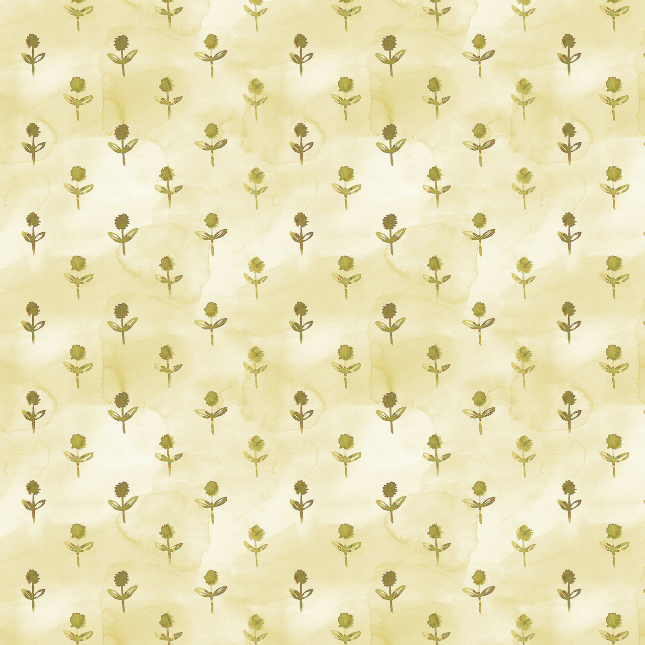 Golden Hour Collection-Serene Blooms-Yellow-100% Cotton-55240305-01