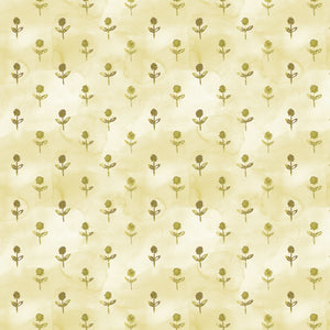 Golden Hour Collection-Serene Blooms-Yellow-100% Cotton-55240305-01