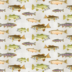 Fishful Thinking Collection-Fish Taxidermy-Off-White-Quilting Cotton-55240401-01