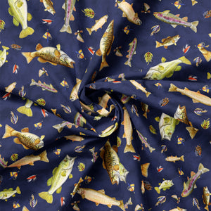 Fishful Thinking Collection-Catch of the Day-Navy-Quilting Cotton-55240402-02