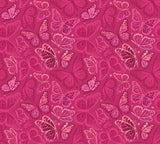 Disco Queen Collection-Shimmering Butterflies-Dark Pink-100% Cotton-55240608-01