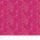 Disco Queen Collection-Shimmering Butterflies-Dark Pink-100% Cotton-55240608-01