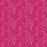 Disco Queen Collection-Shimmering Butterflies-Dark Pink-100% Cotton-55240608-01