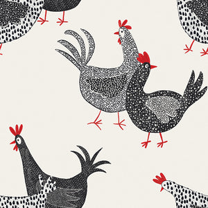 Hen House Collection-Roosters and Hens-Off-White-100% Cotton-55250101-01