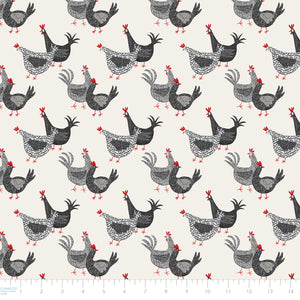 Hen House Collection-Roosters and Hens-Off-White-100% Cotton-55250101-01