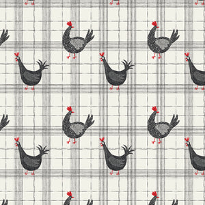 Hen House Collection-Chicken Plaid-Off-White-100% Cotton-55250102-01