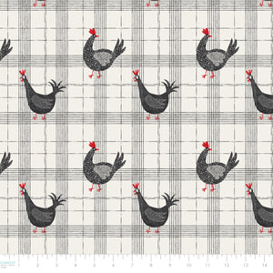 Hen House Collection-Chicken Plaid-Off-White-100% Cotton-55250102-01