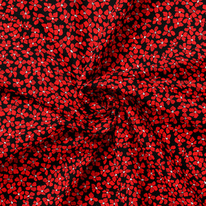 Hen House Collection-Scattered Floral-Red-Black-100% Cotton-55250106-02
