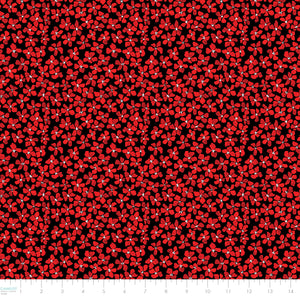 Hen House Collection-Scattered Floral-Red-Black-100% Cotton-55250106-02