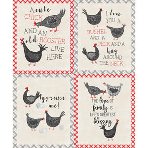 Hen House Collection-Hen House Panel-Multi-100% Cotton-55250108P-01