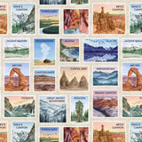 National Parks Collection-National Parks Stamps-Quilting Cotton-55250301-01