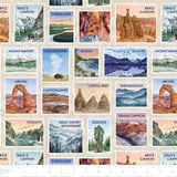 National Parks Collection-National Parks Stamps-Quilting Cotton-55250301-01