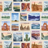 National Parks Collection-National Parks Stamps-Quilting Cotton-55250301-01
