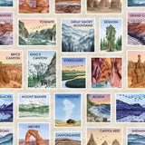 National Parks Collection-National Parks Stamps-Quilting Cotton-55250301-01