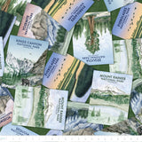 National Parks Collection-Natural Giants National Parks-Quilting Cotton-Green -55250304-01