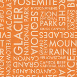 National Parks Collection-Park Names-Quilting Cotton-Orange -55250307-01