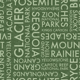 National Parks Collection-Park Names-Quilting Cotton- Green -55250307-02