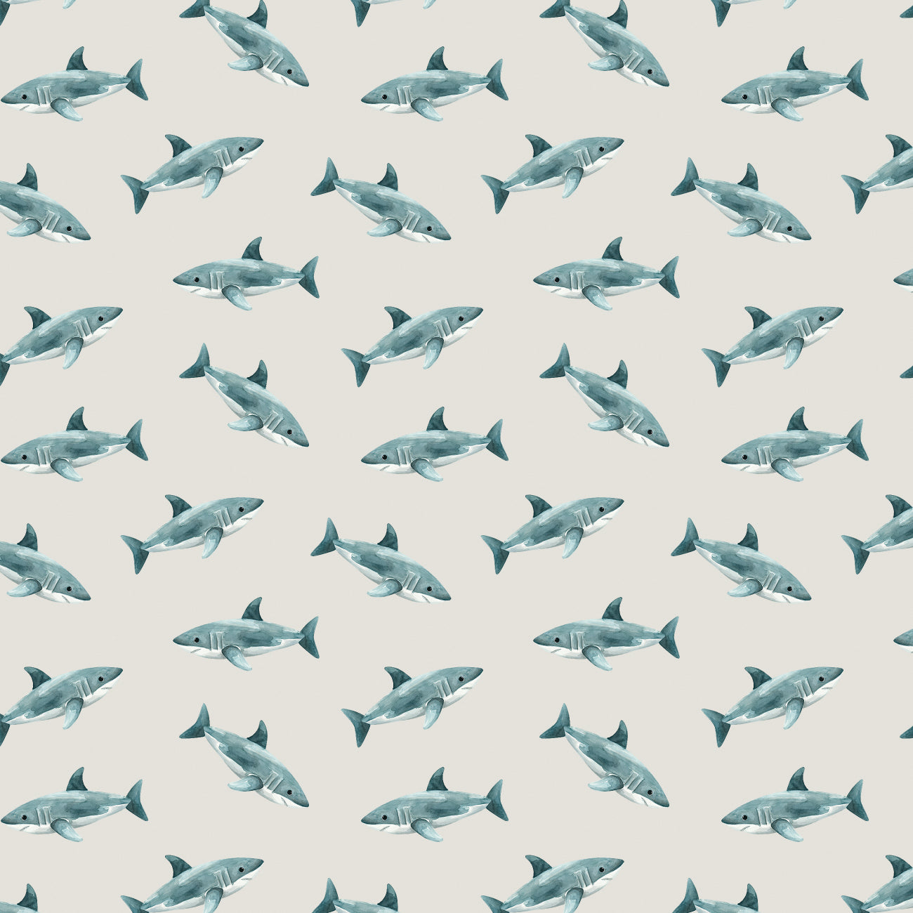 Pirates Ahoy Collection-Sharks-Grey-Quilting Fabrics-56240104-02