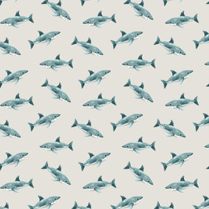 Pirates Ahoy Collection-Sharks-Grey-Quilting Fabrics-56240104-02