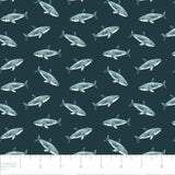 Pirates Ahoy Collection-Sharks-Teal-Quilting Fabrics-56240104-03