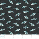 Pirates Ahoy Collection-Sharks-Black-Quilting Fabrics-56240104-04