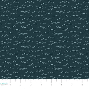 Pirates Ahoy Collection-Waves-Teal-Quilting Fabrics-56240105-03