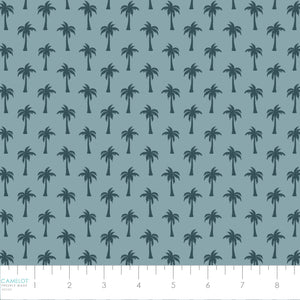 Pirates Ahoy Collection-Palm Shades-Blue-Quilting Fabrics-56240106-02