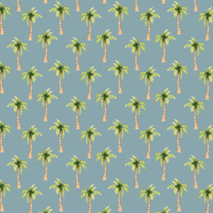 Pirates Ahoy Collection-Palm Trees-Blue-Quilting Fabrics-56240107-01