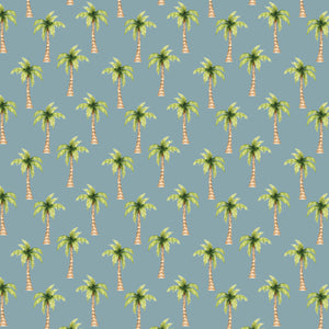 Pirates Ahoy Collection-Palm Trees-Blue-Quilting Fabrics-56240107-01