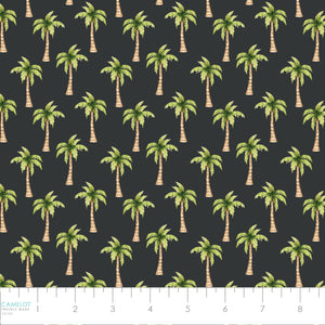 Pirates Ahoy Collection-Palm Trees-Black-Quilting Fabrics-56240107-03