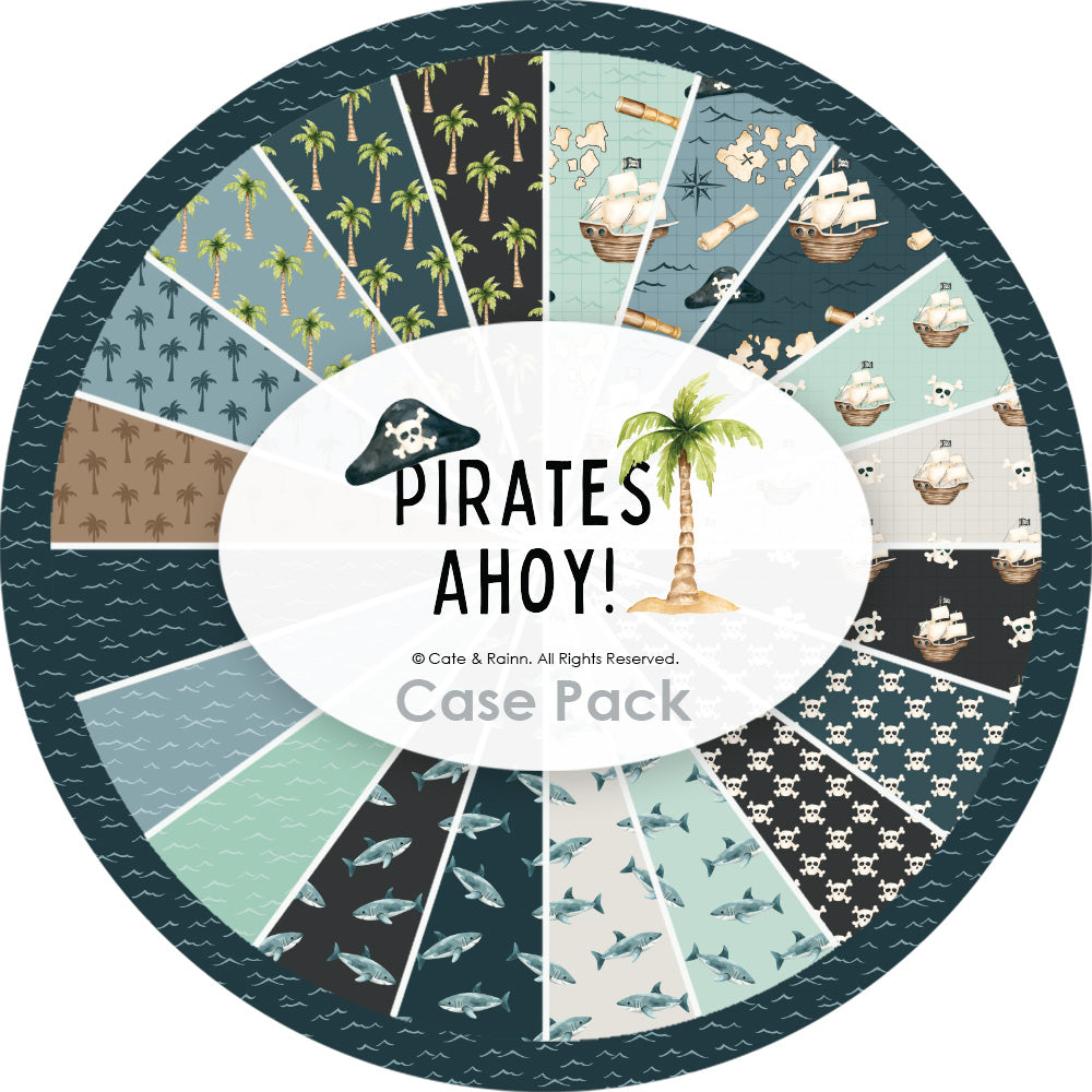 Pirates Ahoy Collection Super Stack Case Pack (300 Yards)-Multi-Quilting Fabrics-56240107SSCASE