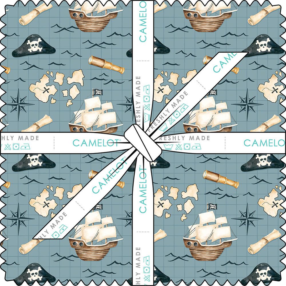 Pirates Ahoy Collection 10" Squares (42 pieces)-Multi-Quilting Fabrics-56240107SQU