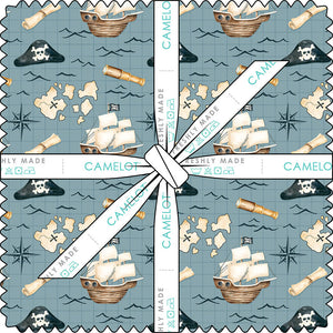 Pirates Ahoy Collection 10" Squares (42 pieces)-Multi-Quilting Fabrics-56240107SQU