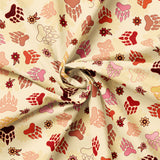 Tracey Metallic Revelations Collection-Bear Claws-Cream-Quilting Cotton-57260101-01