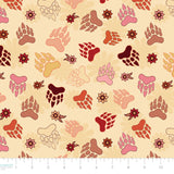 Tracey Metallic Revelations Collection-Bear Claws-Cream-Quilting Cotton-57260101-01