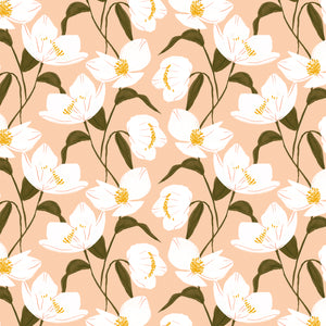 Botany Collection-Language of Flowers-100% Cotton-Light Peach