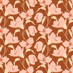 Botany Collection-Language of Flowers-100% Cotton-Terracotta