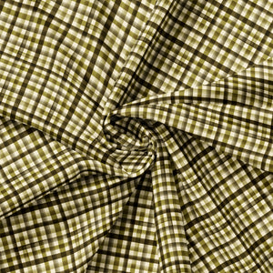 Botany Collection-Watercolour Plaid-100% Cotton-Olive