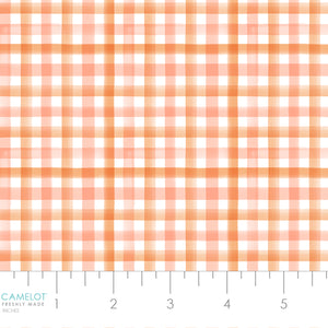 Botany Collection-Watercolour Plaid-100% Cotton-Peach