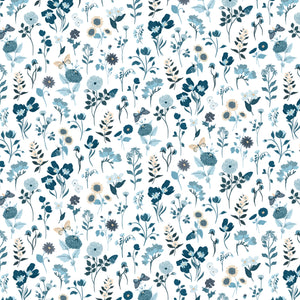 Midnights in Bloom Collection-Stems-100% Cotton-White-58230502-01