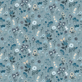 Collection Minuits en fleurs  - Tiges - 100 % coton - Bleu gris - 58230502-03