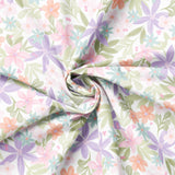 Daisy and Lilly  Collection-Lilies-White-Quilting Fabrics-58240101-01