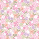 Daisy and Lilly  Collection-Lilies-Pink-Quilting Fabrics-58240101-02