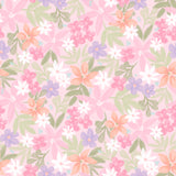 Daisy and Lilly  Collection-Lilies-Pink-Quilting Fabrics-58240101-02