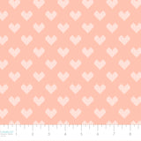 Daisy and Lilly  Collection-Cross-Stitched Hearts-Light Coral-Quilting Fabrics-58240103-03