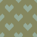 Daisy and Lilly  Collection-Cross-Stitched Hearts-Sage-Quilting Fabrics-58240103-04