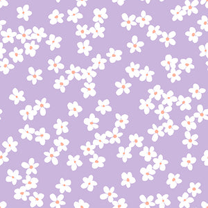 Daisy and Lilly  Collection-Floral Clusters-Light Purple-Quilting Fabrics-58240104-01