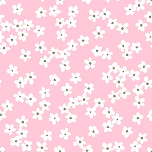 Daisy and Lilly  Collection-Floral Clusters-Light Pink-Quilting Fabrics-58240104-02